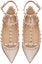 Shop (Women) Valentino Garavani 'Pink Patent Lace Rivet Ballet Sandal' WW2S0376VNWP45