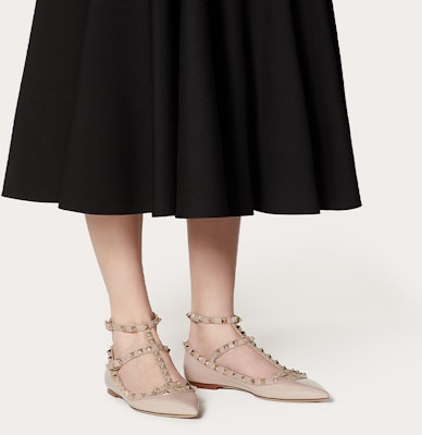 (W) Valentino Garavani 'Sandalia Ballet Rosa Charol con Encaje y Tachuelas' WW2S0376VNWP45 Details for (W) Valentino Garavani 'Sandalia Ballet Rosa Charol con Encaje y Tachuelas' WW2S0376VNWP45