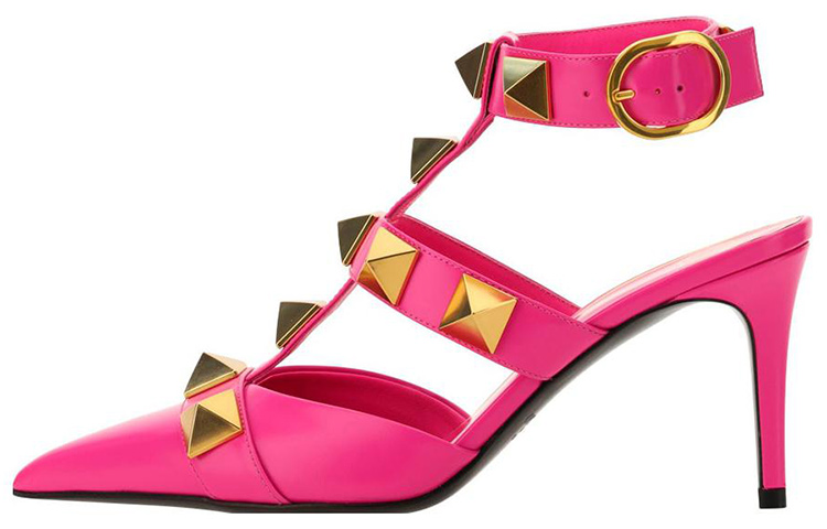 (Women) Valentino Garavani 'Pink Pointed Buckle Stiletto' 2W2S0CB2ZWMUWT