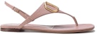 (W) Sandal Jepit Kulit Merah Jambu Muda Valentino Garavani XW2S0EA7RZRGF9
