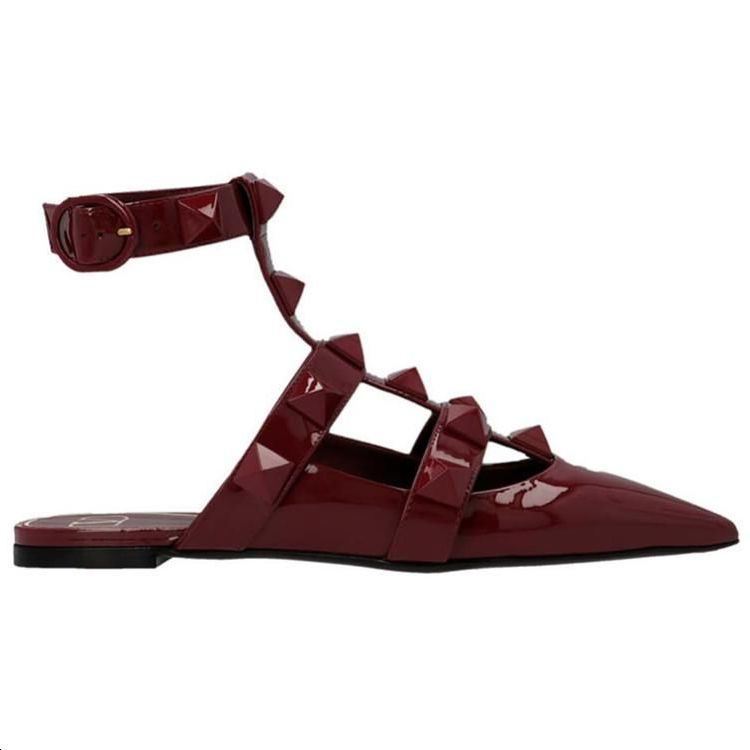 (W) Valentino Garavani 'Rockstud Red Ballerina' 圖 2