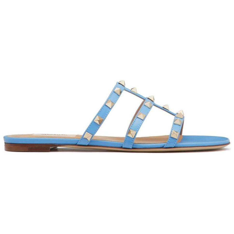 (W) Valentino Garavani 'Rockstud Slide Blue' 圖 2