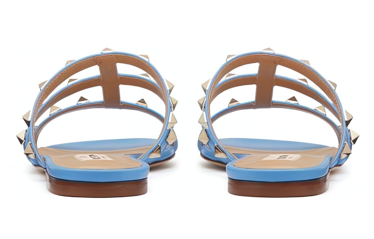 (W) Valentino Garavani 'Rockstud Slide Blue' 圖 5