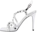 Buy (Women) Valentino Garavani 'Silver Open-Toe Ankle-Strap Sandal' 2W0S0GX6JSIGI7