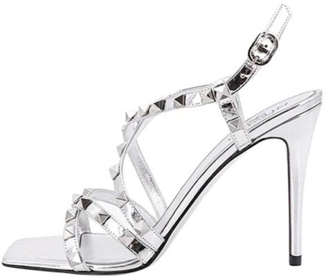 (Women) Valentino Garavani 'Silver Open-Toe Ankle-Strap Sandal' 2W0S0GX6JSIGI7 Buy (Women) Valentino Garavani 'Silver Open-Toe Ankle-Strap Sandal' 2W0S0GX6JSIGI7