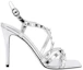 Order (Women) Valentino Garavani 'Silver Open-Toe Ankle-Strap Sandal' 2W0S0GX6JSIGI7