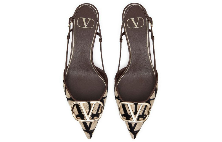 Shop (W) Valentino Garavani 'Heels Stiletto Tali Pergelangan Kaki Tan' 2W0S0Q70EBH6ZN