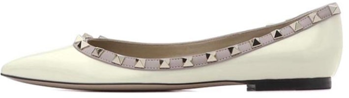 (Women) Valentino Garavani 'White Patent Rockstud' TW0S0403VNWL62 (Women) Valentino Garavani 'White Patent Rockstud' TW0S0403VNWL62