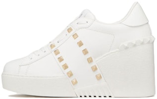 (Women) Valentino Garavani 'White Round Toe Fashion Wedge High Heel 8.5cm' 3W2S0HP0BHS0BO (Women) Valentino Garavani 'White Round Toe Fashion Wedge High Heel 8.5cm' 3W2S0HP0BHS0BO