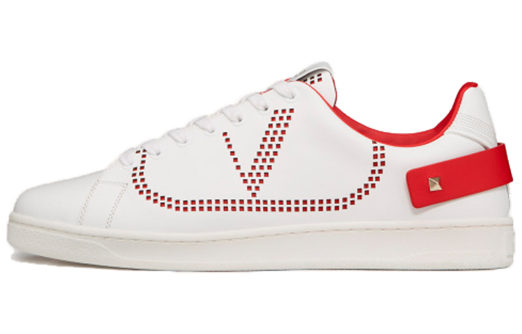 Buy Valentino Garavani Backnet 皮革運動鞋 女款 白紅
