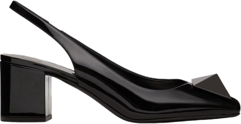 (Women) Valentino Garavani Black 'Studded Open-Back Block Heels' WS0DQ2USI0NO Order (Women) Valentino Garavani Black 'Studded Open-Back Block Heels' WS0DQ2USI0NO