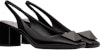 (W) Valentino Garavani Hitam 'Heels Blok Studded Open-Back' WS0DQ2USI0NO