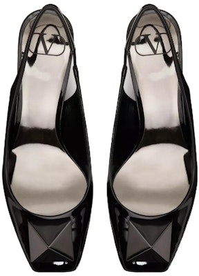 (Women) Valentino Garavani Black 'Studded Open-Back Block Heels' WS0DQ2USI0NO Shop (Women) Valentino Garavani Black 'Studded Open-Back Block Heels' WS0DQ2USI0NO