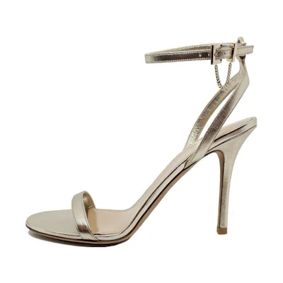 (W) Valentino Garavani Fashion Sandals 'Gold Buckle High-Heeled'