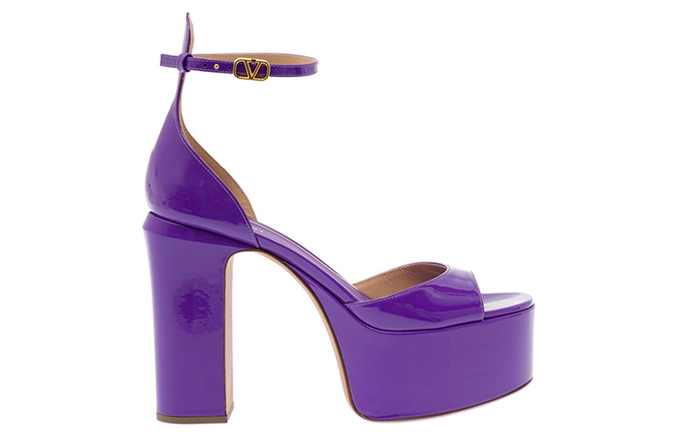 (W) Valentino Garavani Fashion Sandals 'Purple Open-Toe Buckle' 圖 2