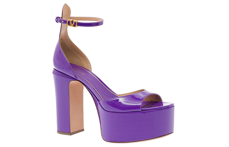 (W) Valentino Garavani Fashion Sandals 'Purple Open-Toe Buckle' 圖 3