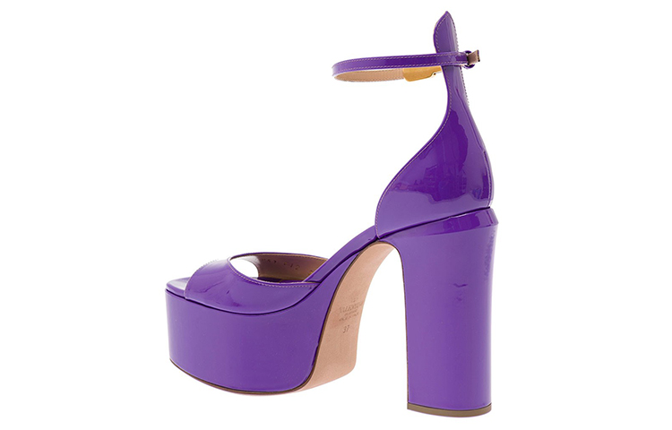 (W) Valentino Garavani Fashion Sandals 'Purple Open-Toe Buckle' 圖 4