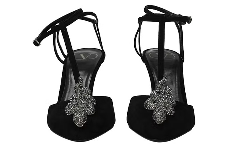 Lookbook (W) Valentino Garavani Tumit Tinggi 'Black Velvet' S0V61DXL0NO