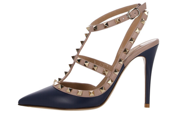 (W) Valentino Garavani High-Heeled Sandals 'Navy Elegance'