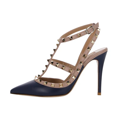 (W) Valentino Garavani High-Heeled Sandals 'Navy Elegance'