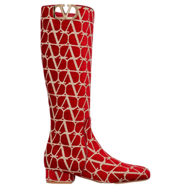 (W) Valentino Garavani High-Top Zip Sneaker 'Red Gold Year of the Rabbit' 圖 2