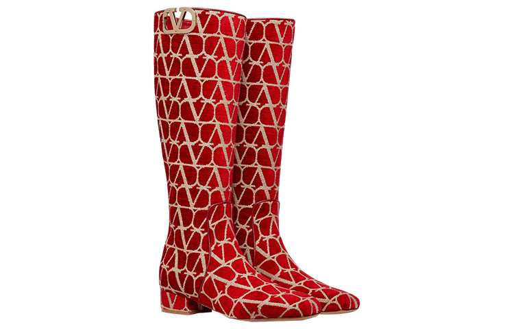 (W) Valentino Garavani High-Top Zip Sneaker 'Red Gold Year of the Rabbit' 圖 3