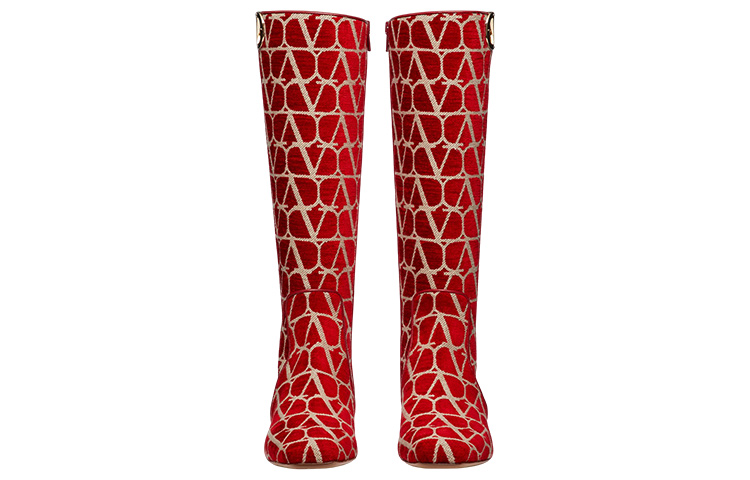 (W) Valentino Garavani High-Top Zip Sneaker 'Red Gold Year of the Rabbit' 圖 4