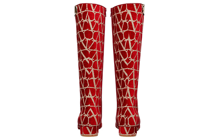 (W) Valentino Garavani High-Top Zip Sneaker 'Red Gold Year of the Rabbit' 圖 5