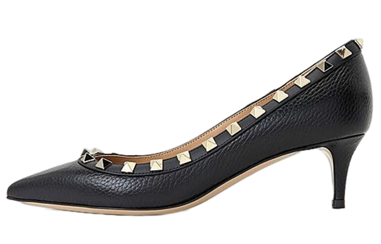Buy (W) ヴァレンティノ ガラヴァーニ ブラック ロックスタッズ スリングバック ハイヒール TW2S0V22VCE0NO