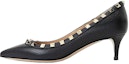 Buy (W) Valentino Garavani Kasut Tumit Tinggi 'Black Rockstud Slingback' TW2S0V22VCE0NO