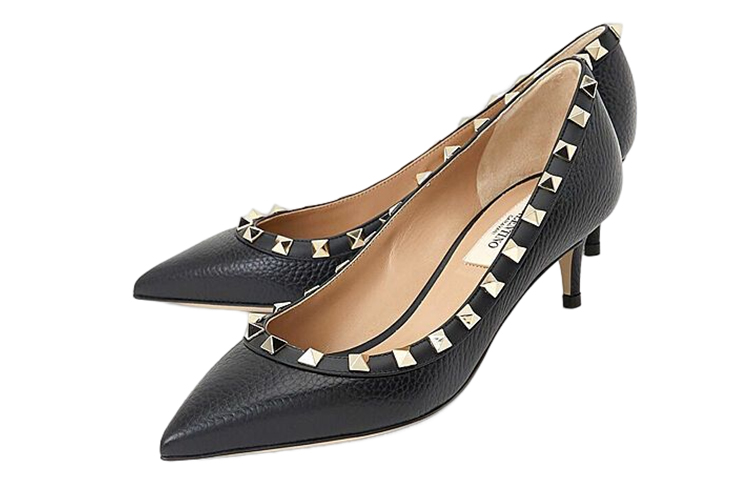 Lookbook (W) ヴァレンティノ ガラヴァーニ ブラック ロックスタッズ スリングバック ハイヒール TW2S0V22VCE0NO