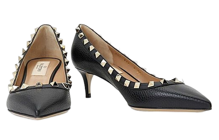 Purchase (W) ヴァレンティノ ガラヴァーニ ブラック ロックスタッズ スリングバック ハイヒール TW2S0V22VCE0NO