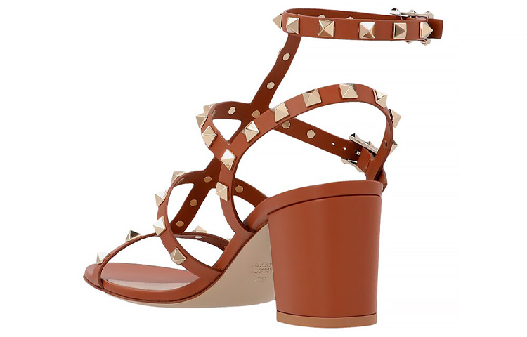 (W) Valentino Garavani High Heels 'Brown Studded Buckle' 圖 2