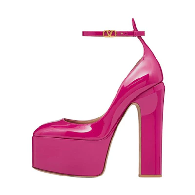 (W) Valentino Garavani High Heels 'Rose Purple Patent Tango'