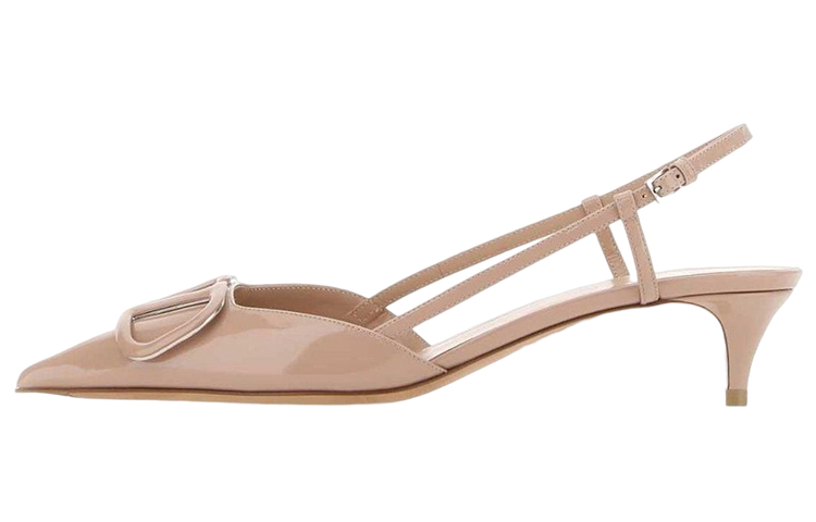 (Women) Valentino Garavani Leather 'Nude Logo Pointed Toe Stiletto' 2W2S0Q70TMKGF9