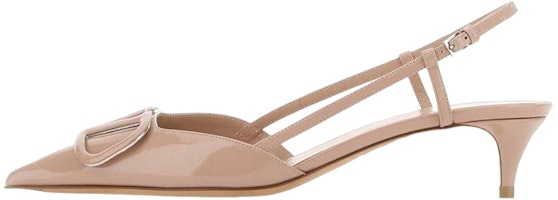 (Women) Valentino Garavani Leather 'Nude Logo Pointed Toe Stiletto' 2W2S0Q70TMKGF9 (Women) Valentino Garavani Leather 'Nude Logo Pointed Toe Stiletto' 2W2S0Q70TMKGF9