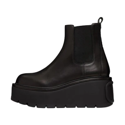 (W) Valentino Garavani Leather Chelsea Boot 'Black'