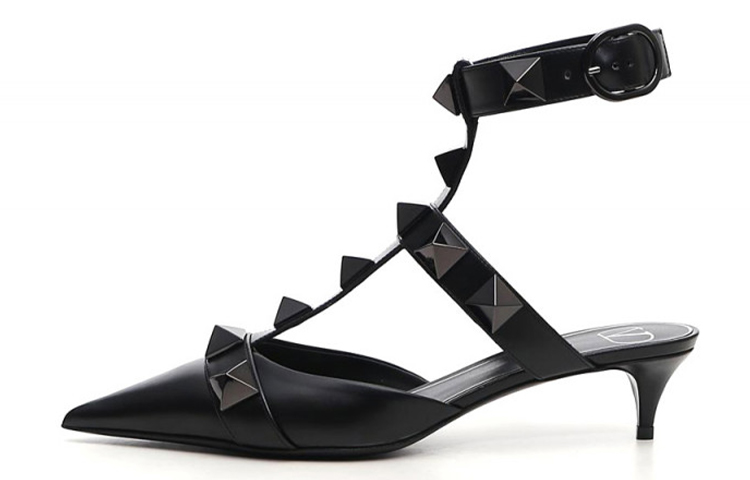 (Women) Valentino Garavani Leather High-Top Sneakers 'Rockstud Black' WW2S0CB3GWI0NO