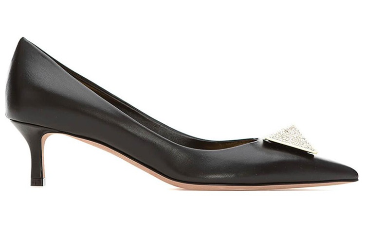 Order (W) Valentino Garavani Mule de Cuero 'Tacón de Aguja Negro' 1W2S0FH9XICEDM