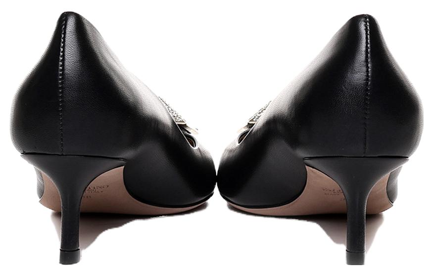 Purchase (W) Valentino Garavani Mule de Cuero 'Tacón de Aguja Negro' 1W2S0FH9XICEDM
