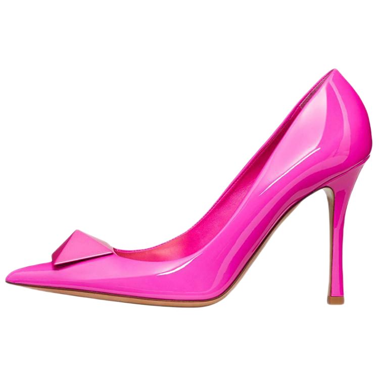 (Women) Valentino Garavani One Stud 'Pink Patent Leather Stiletto' 1W0S0FH8KCCUWT