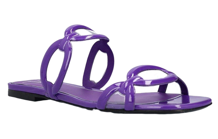 (W) Valentino Garavani Open Toe Flat Slide 'Purple Fashion' 圖 3