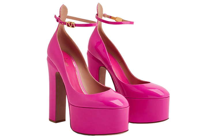 (W) Valentino Garavani Patent High-Heels 'Pink Buckle' 圖 2