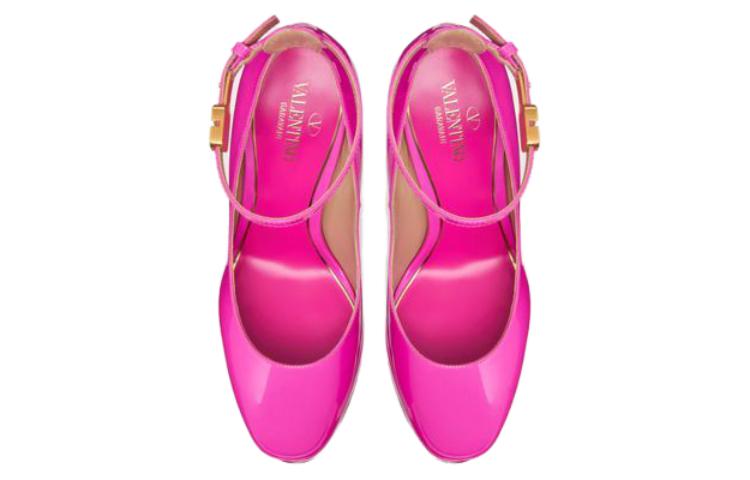 (W) Valentino Garavani Patent High-Heels 'Pink Buckle' 圖 4