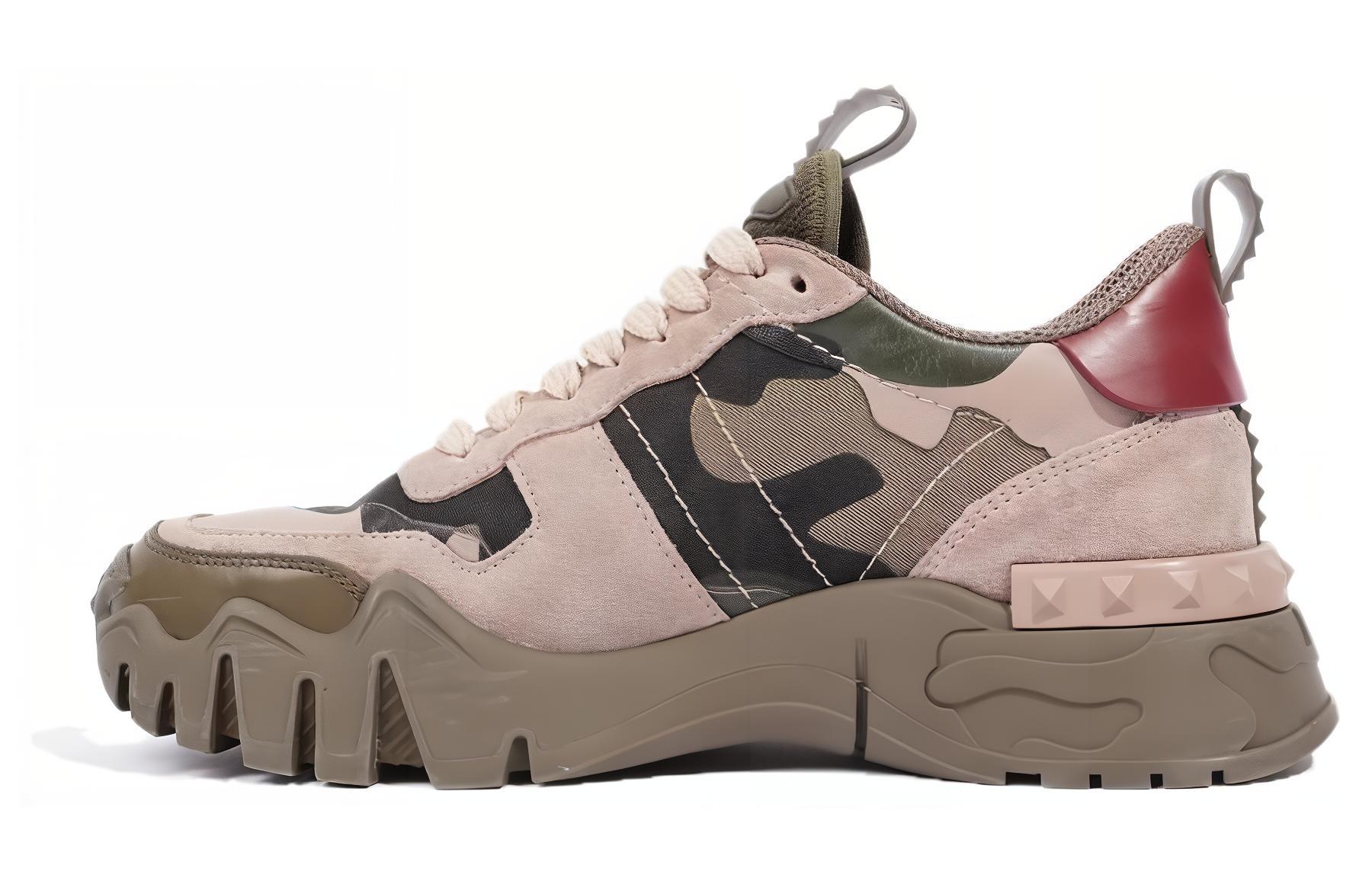 (W) Valentino Garavani Rockrunner Plus 'Camo Studs - Military Green'