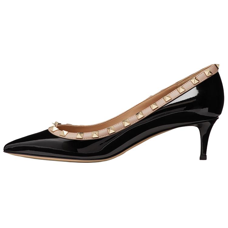 (W) Valentino Garavani Rockstud 'Black Fashion High Heels'