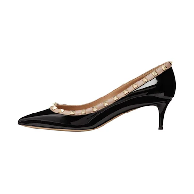 (W) Valentino Garavani Rockstud 'Black Fashion High Heels'