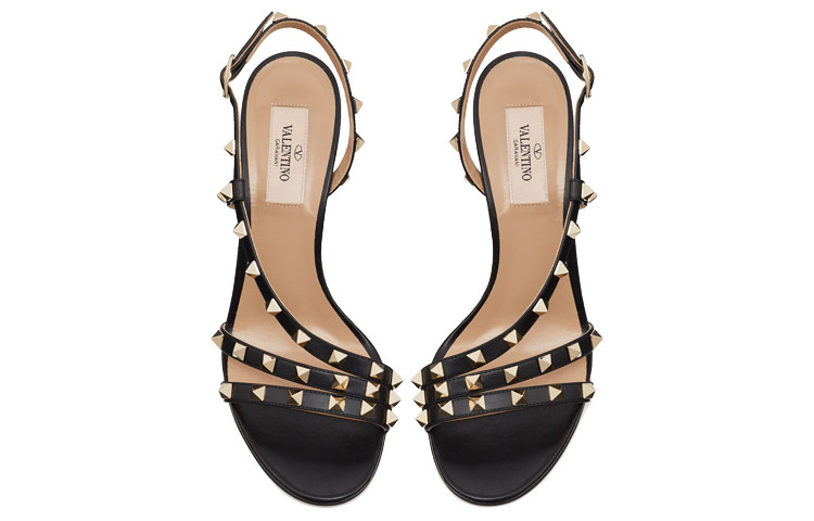(W) Valentino Garavani Rockstud 'Black High Heel Sandal' 圖 4