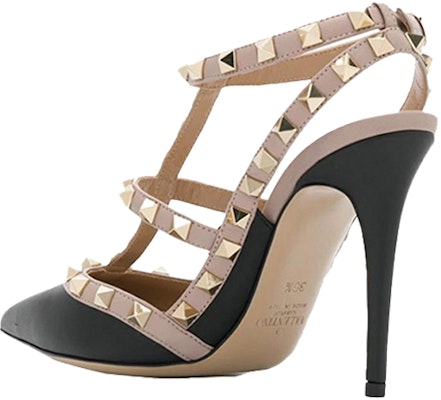 華倫天奴Rockstud 牛皮鉚釘高跟鞋 女款 黑色 Lookbook 華倫天奴Rockstud 牛皮鉚釘高跟鞋 女款 黑色