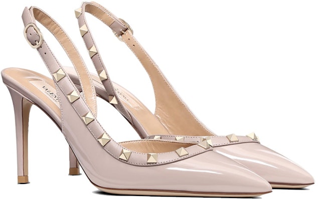 (W) Valentino Garavani Rockstud 'Cuero Charol Rosa Slingback' ZW2S0H04VNWP45 Lookbook (W) Valentino Garavani Rockstud 'Cuero Charol Rosa Slingback' ZW2S0H04VNWP45